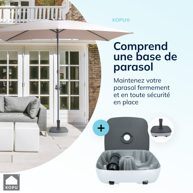 Kopu ® sevilla parasol rechthoek 200x300 cm met hoes en voet balkonparasol 2938548 large
