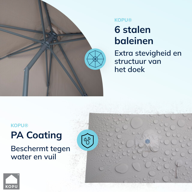 Kopu ® leon parasol rechthoek 150x250 cm met hoes en voet - 2938331 large