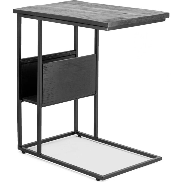 Vtw Living Bijzettafel met magazinehouder van mangohout bijzettafels laptoptafel - 3057045 large