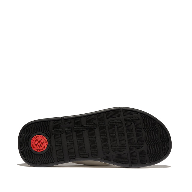 FitFlop F-mode knot soft-leather flatform toe-post sandals IY1 large