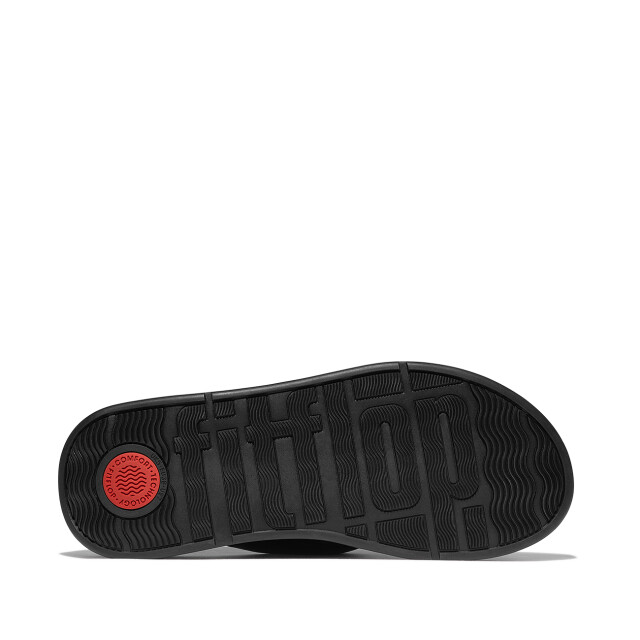 FitFlop F-mode knot soft-leather flatform toe-post sandals IY1 large