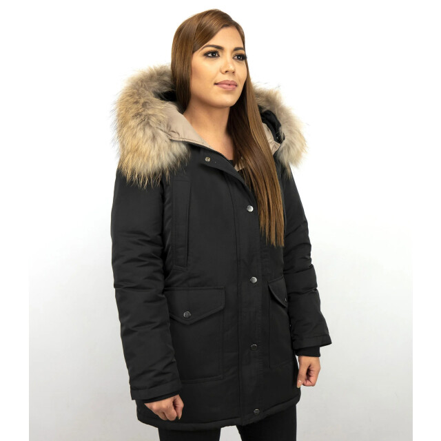 Gentile Bellini Parka jas met bontkraag DM8811-1 large