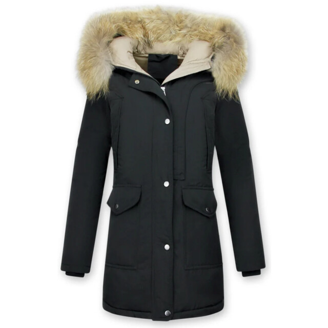 Gentile Bellini Parka jas met bontkraag DM8811-1 large