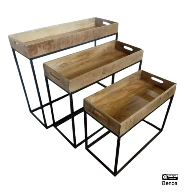 Benoa Sidetable met rand set van 3 3065259 large