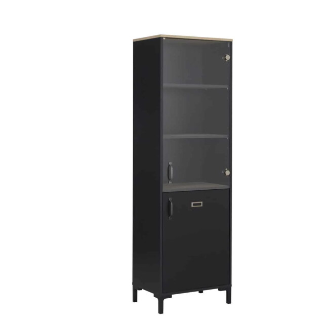 Gautier Manchester vitrinekast 2-deurs / eiken look 3064879 large