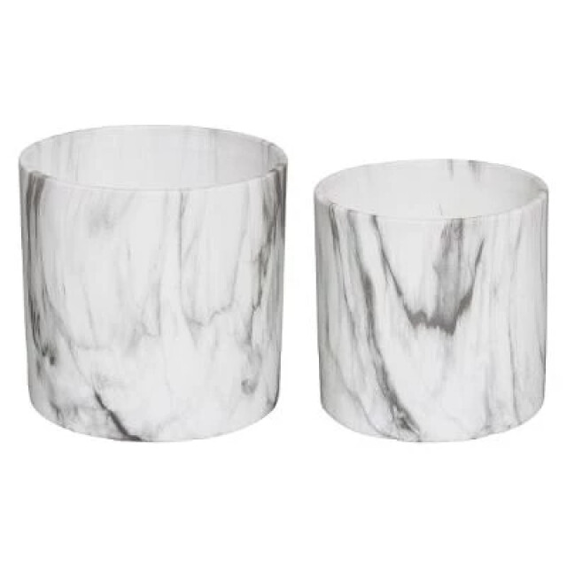 Casa di Elturo Set van 2 bloempot marble 1358739 large