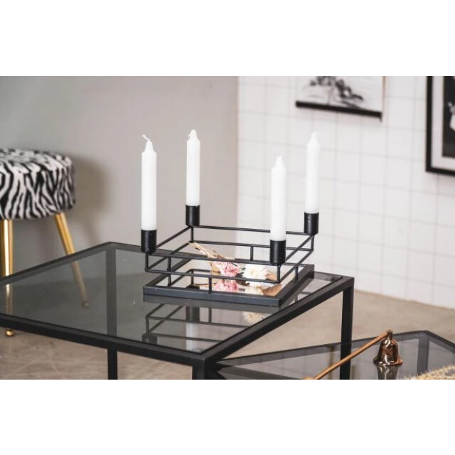 Casa di Elturo Mirror tray kandelaar vierkant - l21 x b21 x h9 cm 1358821 large
