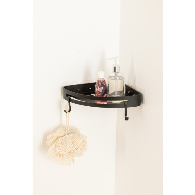 Casa di Elturo Set van 2 badkamer doucherek hoekplank rvs messing zwart 2835183 large