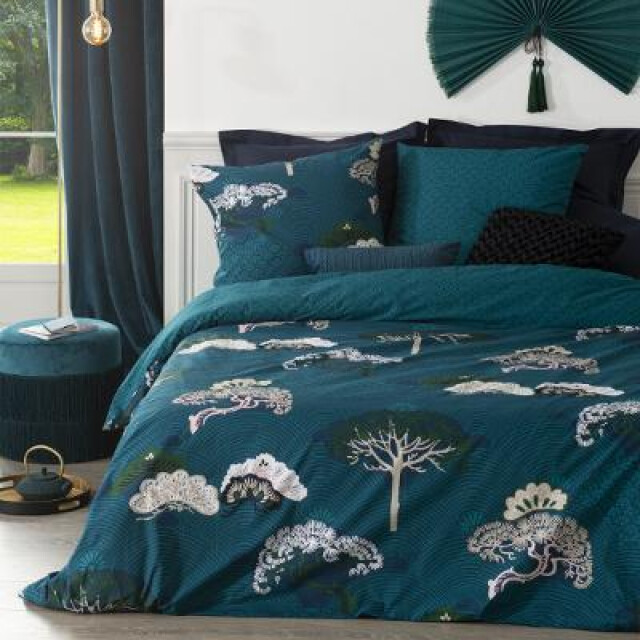 Casa di Elturo Dekbedovertrek botanic blue 240 x 200/220 cm & 2 slopen 1358826 large