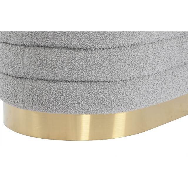 Casa di Elturo Bank poef teddy met opbergruimte goudkleurige bies - l80 x b40 x h42 2837974 large
