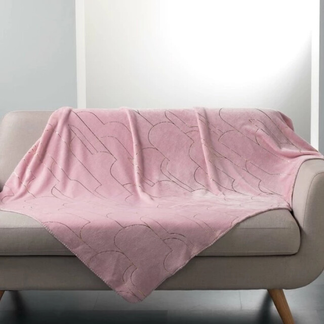 Casa di Elturo Flanellen fleece plaid piping 125 x 150 cm 1358869 large