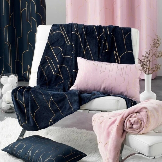 Casa di Elturo Flanellen fleece plaid piping 125 x 150 cm 1358869 large