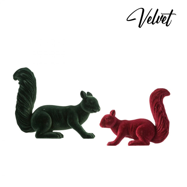 Casa di Elturo Set van 2 velvet eekhoorn /rood 1358745 large