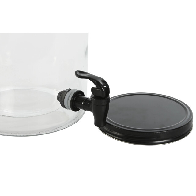Casa di Elturo Glazen dispenser met metalen onderstel en tapkraan 5,5l - 2837973 large