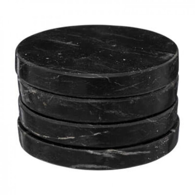 Casa di Elturo Marmeren onderzetters marble rond coaster 4 stuks - 1360924 large