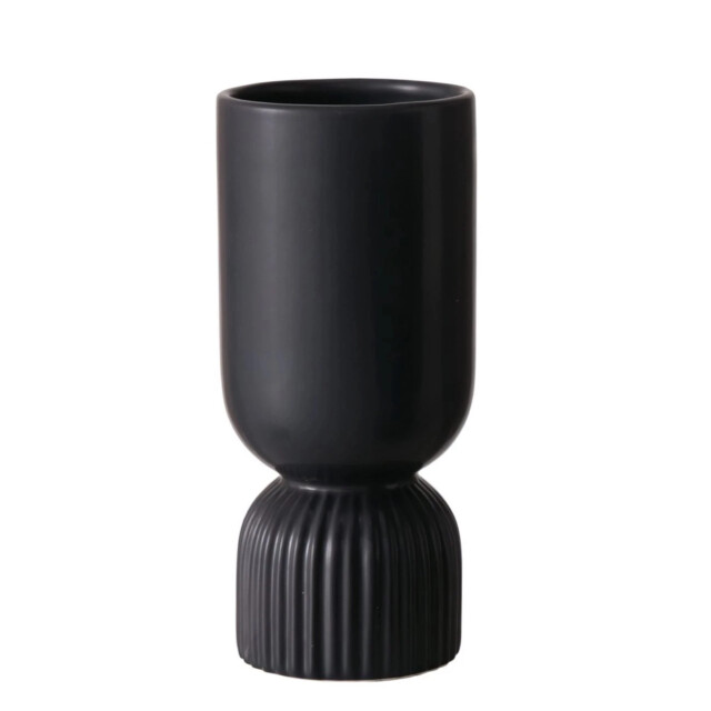 Casa di Elturo Nordic vaas ribbed bottum – – keramiek – Ø 10 x h25 cm 2288397 large