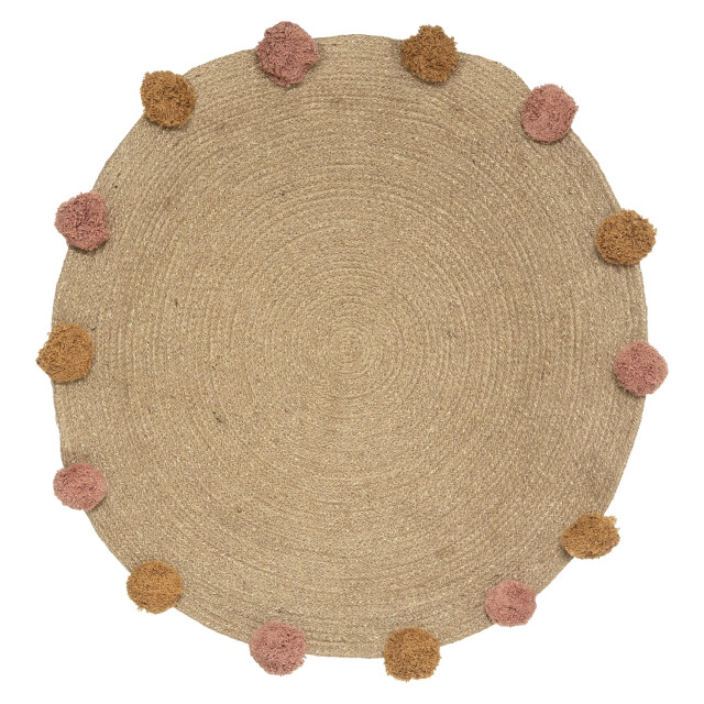 Casa di Elturo Tapijt jute pompom - Ø80 cm 2749337 large