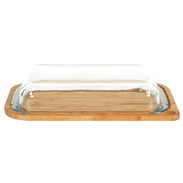 Casa di Elturo Serveerplank met stolp bamboe basis en glazen deksel l28 x b17,1 x h5 cm 3040490 large
