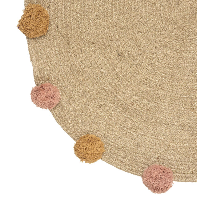 Casa di Elturo Tapijt jute pompom - Ø80 cm 2749337 large