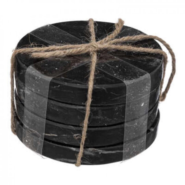 Casa di Elturo Marmeren onderzetters marble rond coaster 4 stuks - 1360924 large