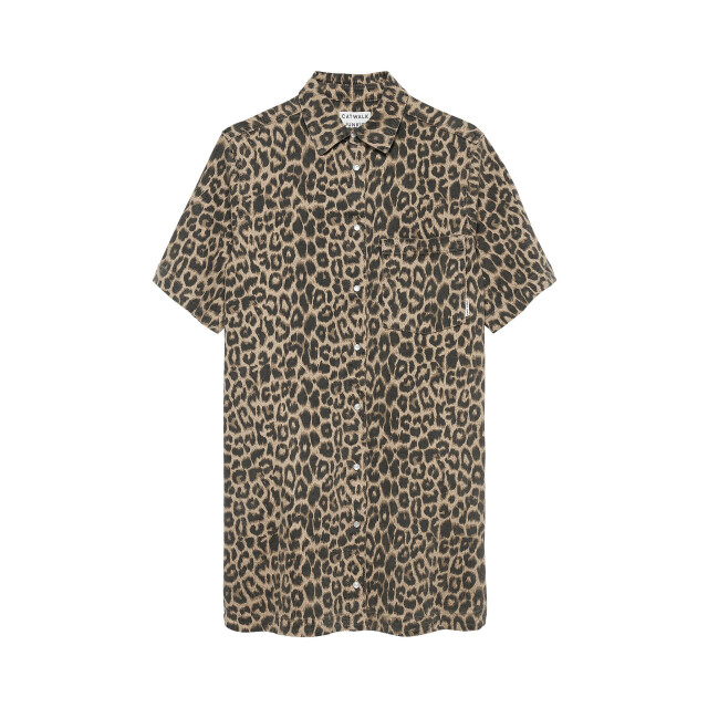 Catwalk Junkie 2502013403 denim dress with leopard pattern 2502013403 Denim dress with leopard pattern large