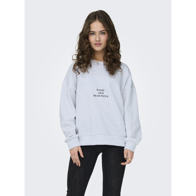 Only onlbobbi l/s good o-neck cs swt 15349053 light grey melange 06721.910.0006 large