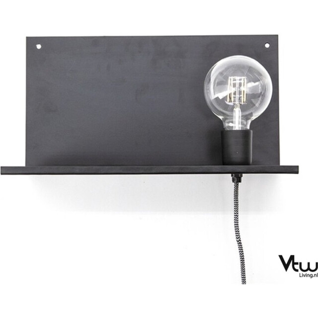 Vtw Living Wandplank met lamp industrile wandplank van metaal wandplankje 38 x 15 x 3066371 large