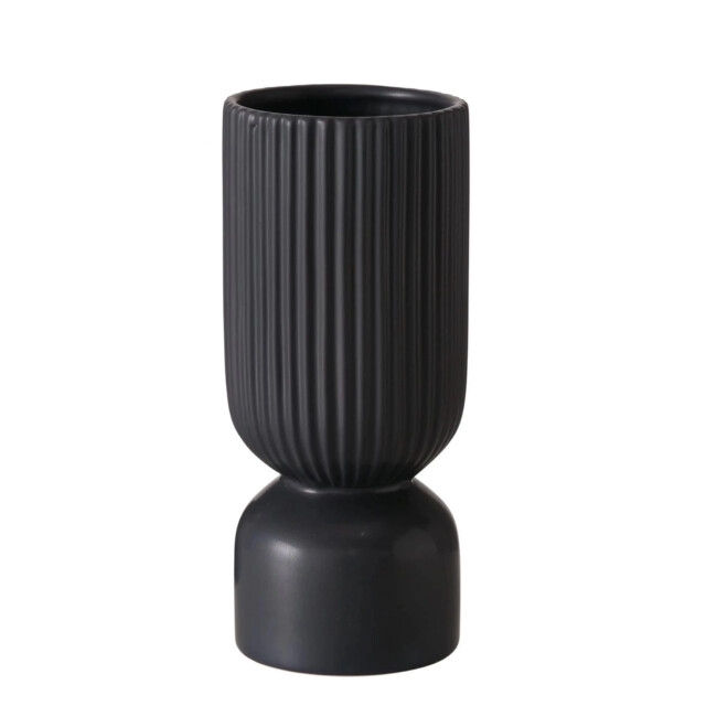 Casa di Elturo Nordic vaas ribbed top – – keramiek – Ø 10 x h25 cm 2288398 large