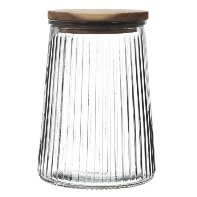 Casa di Elturo Glazen voorraadpot met acaciahouten deksel 95 cl luchtdicht 3037735 large