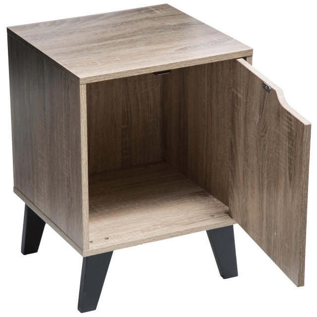 Casa di Elturo Nachtkastje cube hout met zwarte poten – l34,5 x b32 x h47 cm 2780933 large