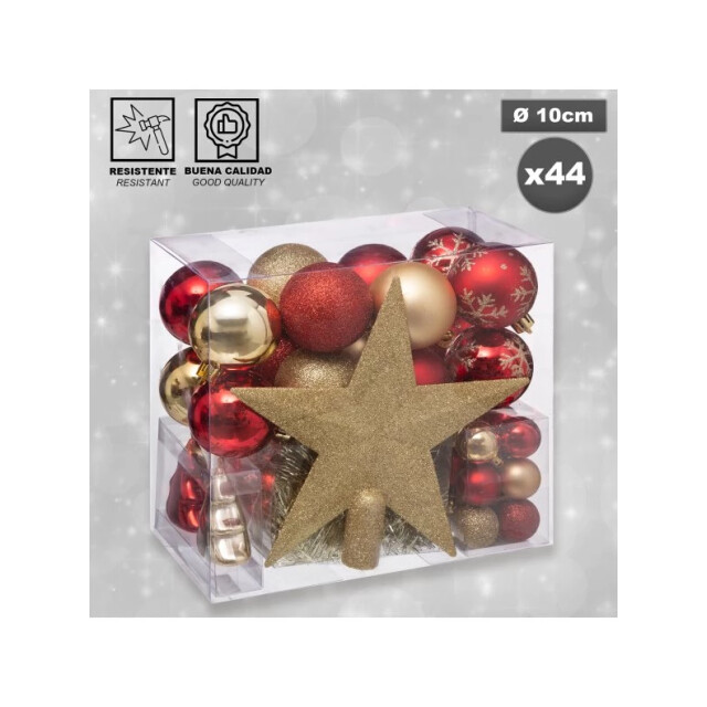 Casa di Elturo Breukvaste kerstballen set star goud/ 44-delig 1624704 large