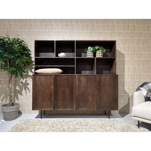 Livingfurn kabinetkast elan 180cm mangohout / gecoat staal 2926179 large