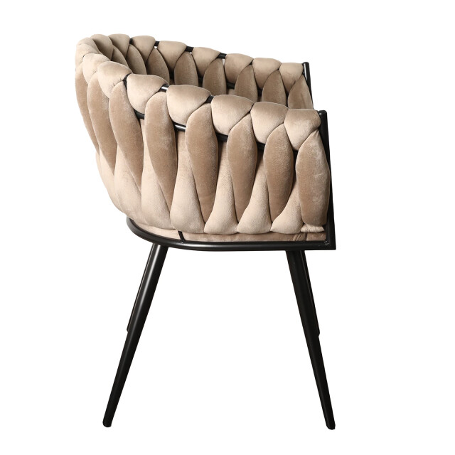 Casa di Elturo Velvet eetkamerstoel wave sand white 2066439 large