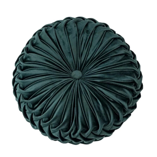 Casa di Elturo Fluwelen kussen ottoman – rond – tijm Ø 38 cm (incl. vulling) 2316211 large