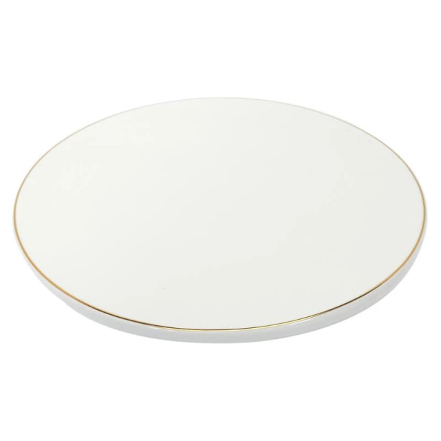 Casa di Elturo Taart plateau glam met goudkleurige rand porselein Ø30 cm 1934386 large