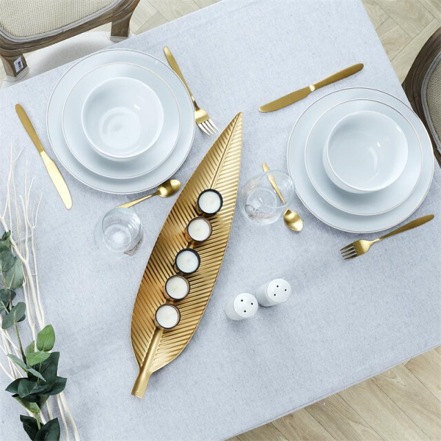 Casa di Elturo Metalen tray leaf - xl l55 cm 1951352 large
