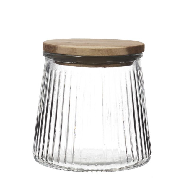 Casa di Elturo Glazen voorraadpot met acaciahouten deksel 65 cl luchtdicht 3037736 large