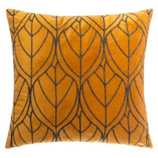 Casa di Elturo Fluwelen kussen leaf oker velvet 40 x 40 cm (incl. vulling) 1358794 large