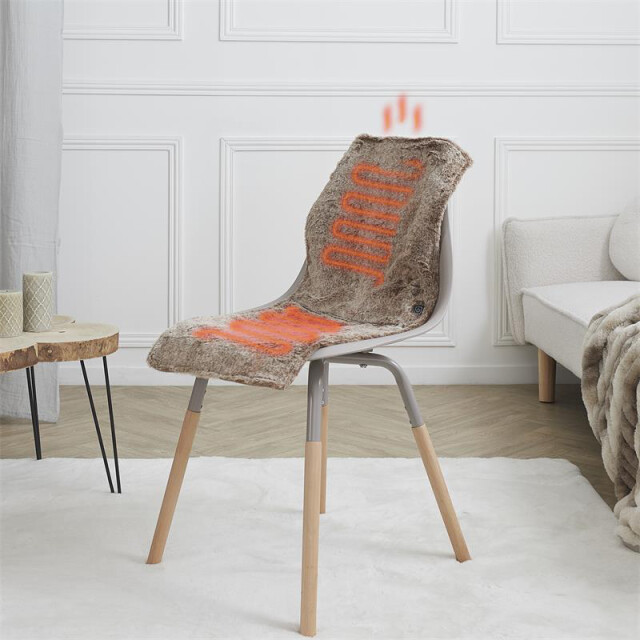 Casa di Elturo Usb verwarmd stoelkleed voor stoel met 3 warmtestanden draadloos infrarood 3037740 large