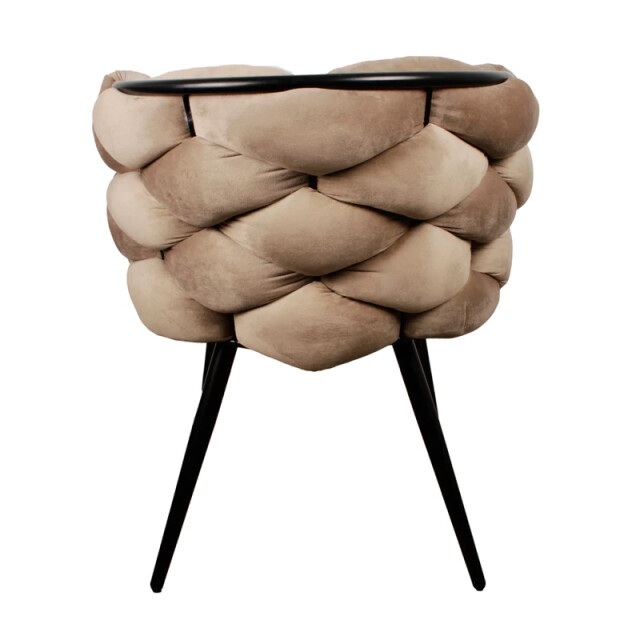 Casa di Elturo Velvet eetkamerstoel big wave sand white 2712125 large