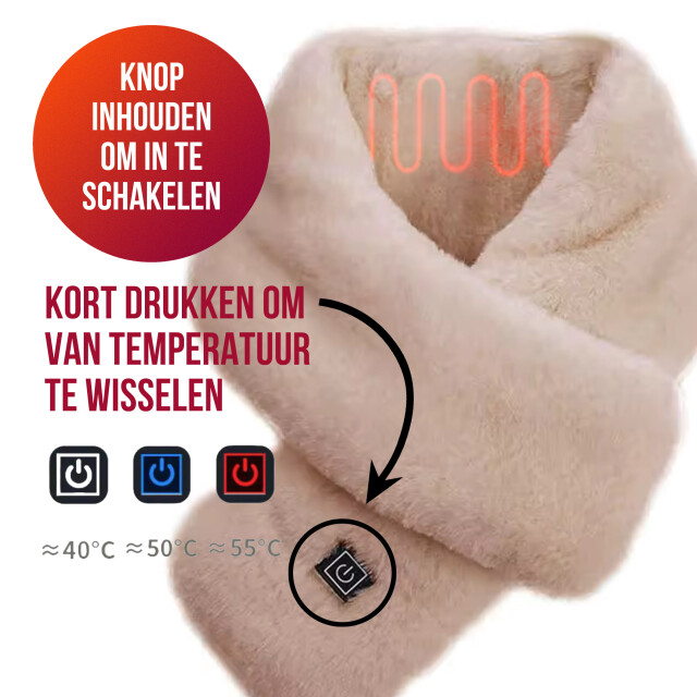 Casa di Elturo Usb verwarmde sjaal inclusief powerbank - katoen l80 x b11 cm 3 3039939 large