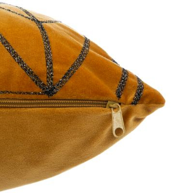 Casa di Elturo Fluwelen kussen leaf oker velvet 40 x 40 cm (incl. vulling) 1358794 large