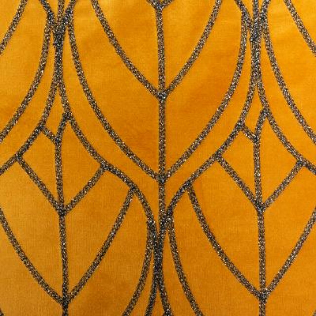 Casa di Elturo Fluwelen kussen leaf oker velvet 40 x 40 cm (incl. vulling) 1358794 large