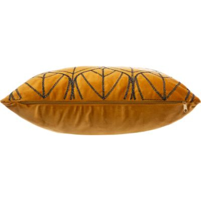 Casa di Elturo Fluwelen kussen leaf oker velvet 40 x 40 cm (incl. vulling) 1358794 large