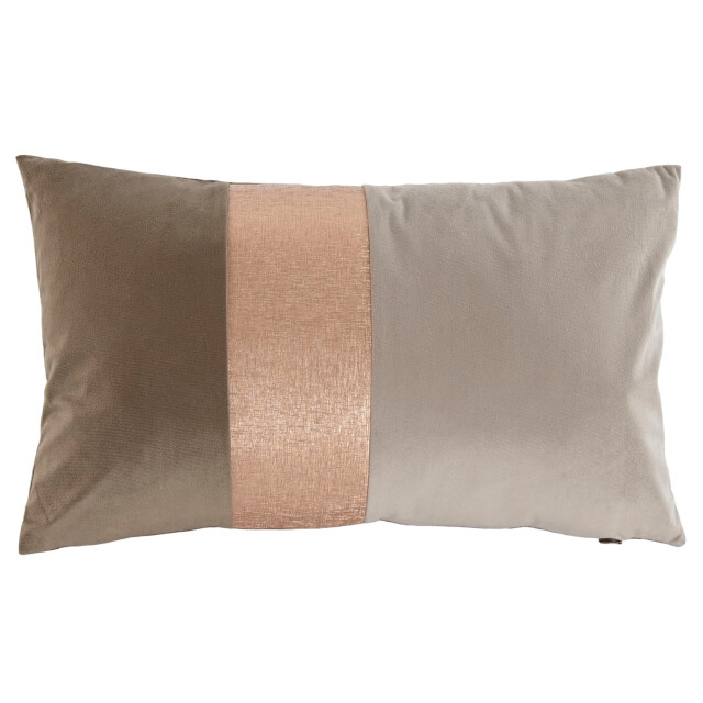 Casa di Elturo Sierkussen velvet glam beige khaki goud 50 x 30 cm (incl. vulling) 1358675 large