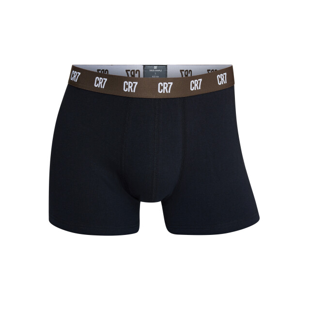 CR7 Heren boxershorts effen zwart/bruin 3-pack CR7-300-8100-49-698 large