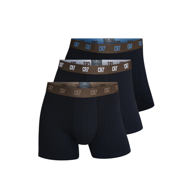 CR7 Heren boxershorts effen zwart/bruin 3-pack CR7-300-8100-49-698 large