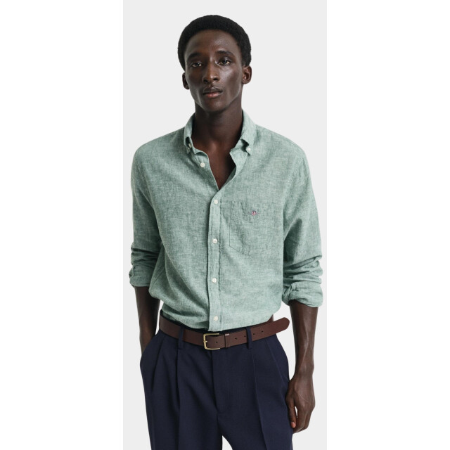 Gant Casual hemd lange mouw reg cotton linen shirt 3250082/318 187791 large