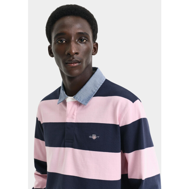 Gant Polo lange mouw reg chambray stripe heavy rug 2004083/637 187763 large
