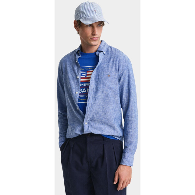 Gant Casual hemd lange mouw reg cotton linen shirt 3250082/407 187792 large